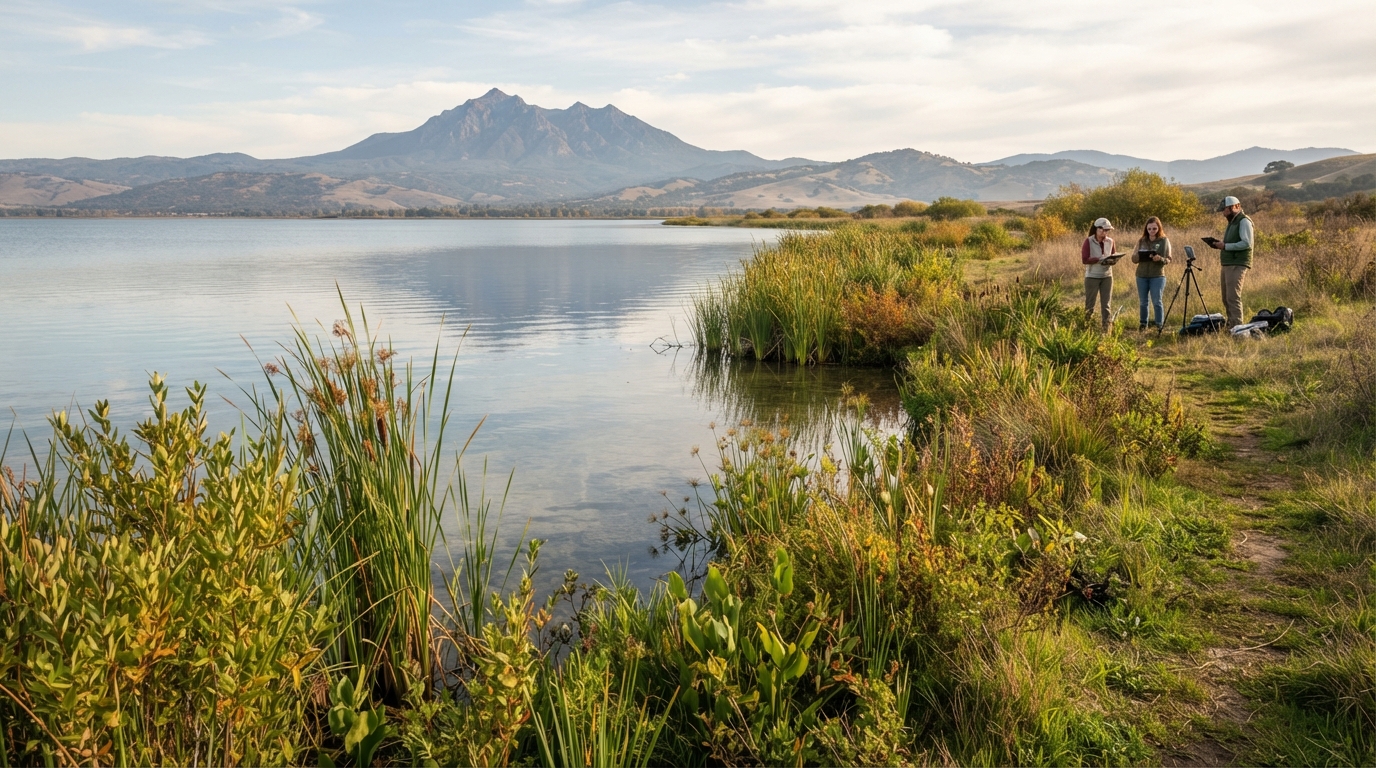 Wetland and shoreline habitat restoration along Clear Lake in Lake County California